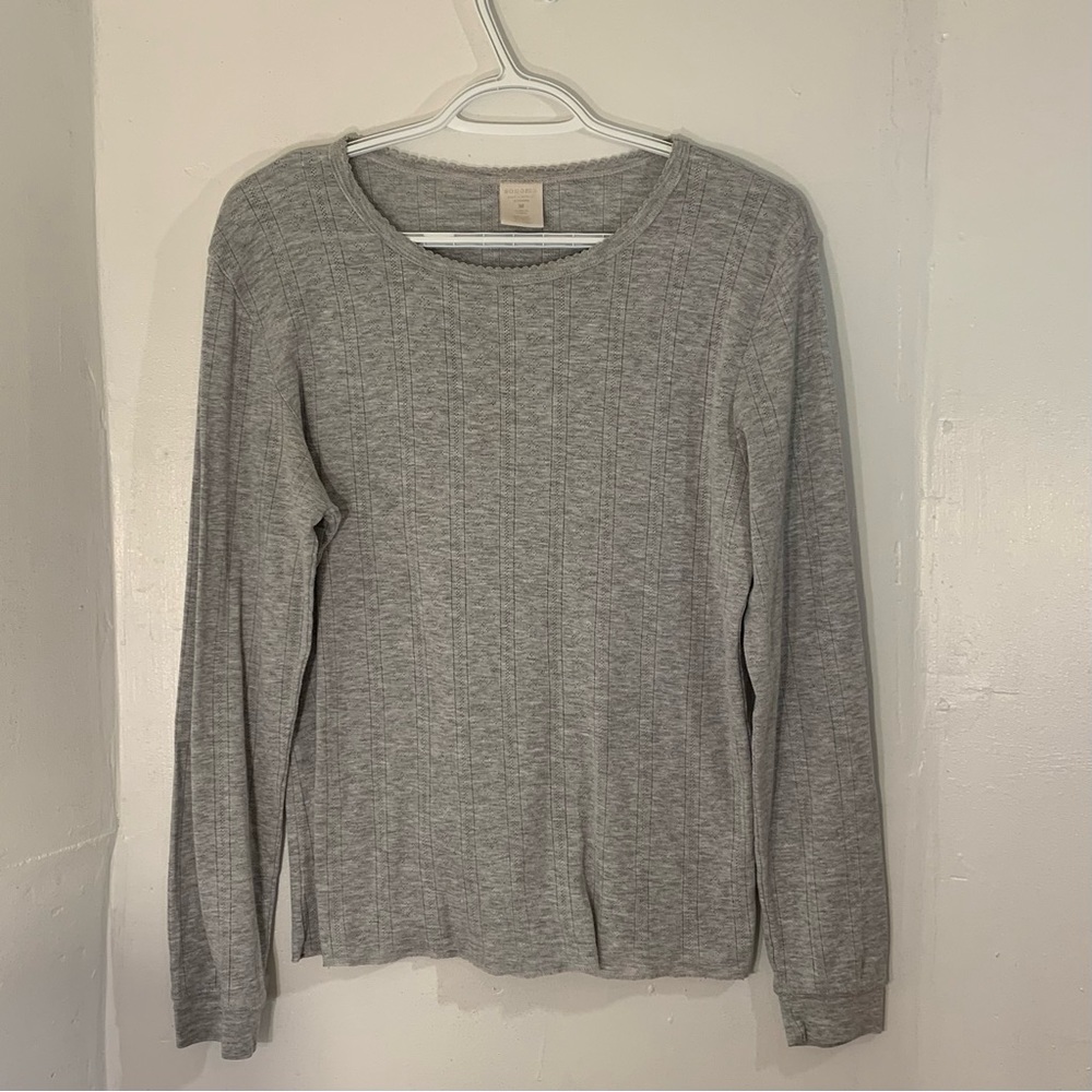 💫 [2/$25] SONOMA LIFE+STYLE INTIMATES WOMENS GREY LONG SLEEVE TOP SIZE MEDIUM💫